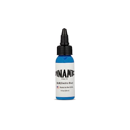DYNAMIC COLOR CO. Oceans Tattoo Ink Color Set, 1oz Bottles Include Electric Blue, Sky Blue, Teal, Turquoise and Blue