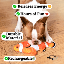 Load image into Gallery viewer, Orange Clownfish- Moving Toy for Dogs
