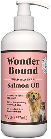 Amazon Brand - Wonder Bound Wild Alaskan Salmon Oil for Dog, Cat, 8 fl oz
