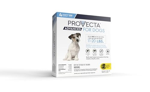 Provecta® Advanced for Medium Dogs (11–20 lbs) Flea and Tick Topical Treatment, 4-Month Supply