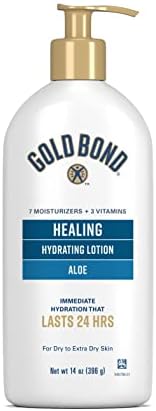 Gold Bond Healing Hydrating Lotion, 14 oz., With Aloe, Moisturizes, Immediate 24-Hour Hydration & Healing Hand Cream, 3 oz., With Aloe, Moisture That Lasts Through Handwashing