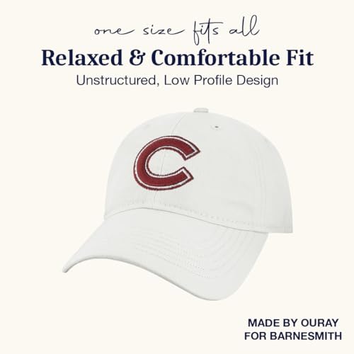 Barnesmith NCAA Adjustable Hat Unisex Adult Relaxed Fit, 100% Cotton, Spirit Logo, One Size Fits All
