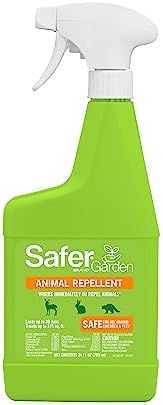 Safer Brand Garden SG3145 Animal Repellent Ready-to-Use Spray – Dual-Action Formula Repels Birds, Cats, Deer, Dogs, Groundhogs, Rabbits, Raccoons, Skunks & Squirrels – Protects up to 375 Sq Ft