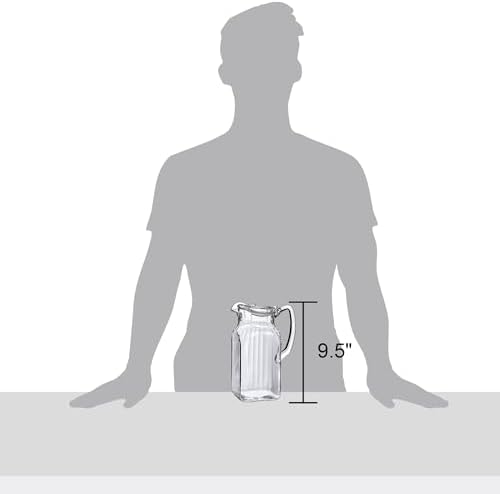 Amazing Abby - Quadly Bandly - Plastic Pitcher (64 oz, 2 Quart), Clear Water Pitcher with Lid, Fridge Jug, BPA-Free, Shatter-Proof, Great for Iced Tea, Sangria, Lemonade, Juice, Milk, and More