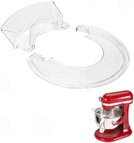 Removable Pouring Shield Splash Guard for KitchenAid 5.5-7 Quart Bowl-Lift Stand Mixers, Prevents Mess and Flour Dust, Mixer Accessories and Attachments