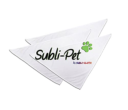 Customizable Dog and Cat Bandana Scarf Subli-Pet Custom Sublimation by Subli-cloth Pack x 12units (X-Small)