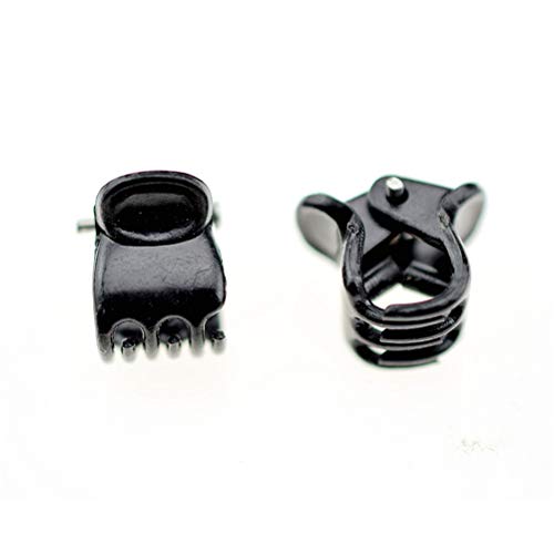 100pc/pack 1cm Hair Claws Clip for Women Girls Plastic Mini Hairpin Hair Clip Clamp Hair Accessories Gifts (100pcs black)