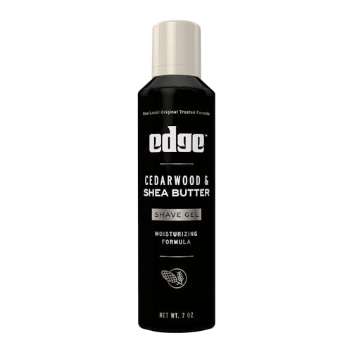 Edge Shave Gel for Men, Cedarwood & Shea Butter, 7oz (3 Pack) - Shaving Gel For Men That Moisturizes, Protects and Soothes To Help Reduce Skin Irritation (Packaging May Vary)