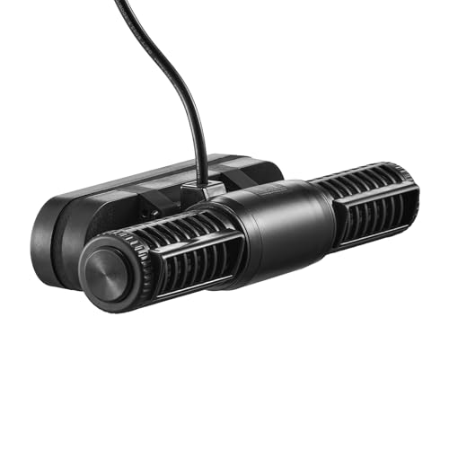 VEVOR Aquarium Wave Maker, 25W, 2380 GPH Adjustable Cross Flow Pump with Controller, Magnetic DC 24V Aquarium Powerhead, Strong Magnetic Base, 360° Rotating Wavemaker, for Saltwater Marine Freshwater
