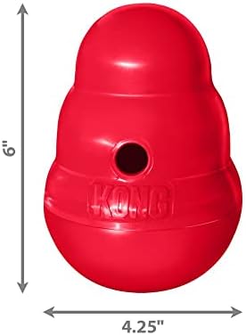 KONG Wobbler - Interactive Dog Toy for Treat Dispensing - Dog Slow Feeder for Healthy Eating - for Medium/Small Dogs