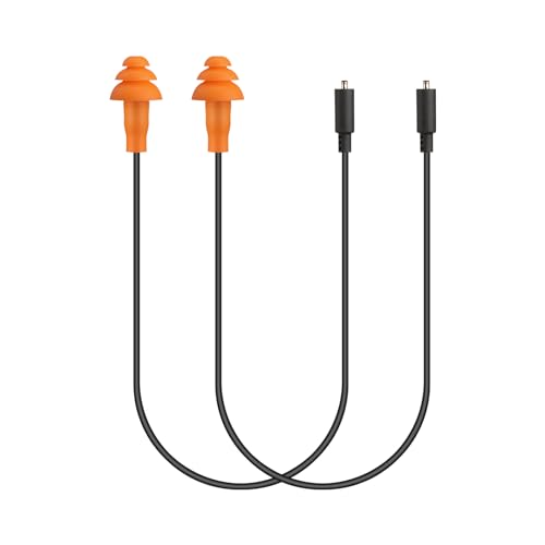 MIPEACE 2 Pieces Replacement Earbuds Cables for Work Earbuds Bluetooth(Black & Orange)
