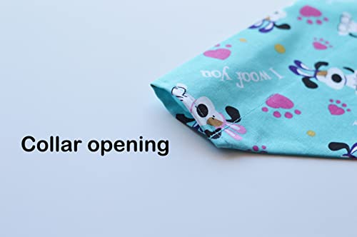 Easter over the collar dog bandana, pastel color spring no tie slip on pet neckerchief (Easter I woof you, X-Small)