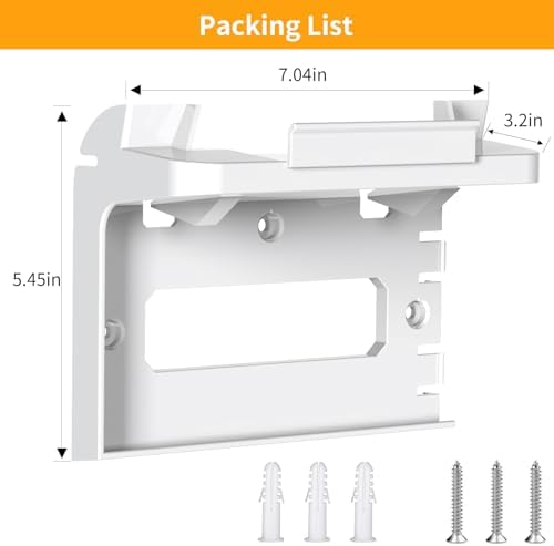 Starlink Gen 3 Router Mount, 2-in-1 Mounting Kit for Starlink Standard V3 Mesh Router and Power Supply, Space Saving Wall Bracket Holder Accessories