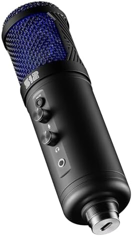 by Warm Audio Tempest - Large Diaphragm Studio Condenser USB Microphone + Stand + Shock Mount for Recording and Streaming