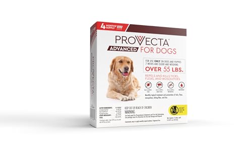 Provecta® Advanced for Extra Large Dogs (Over 55 lbs) Flea and Tick Topical Treatment, 4-Month Supply