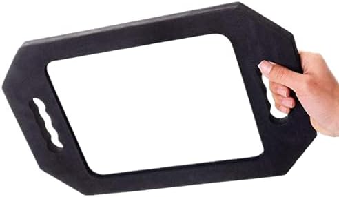 Handle Mirror – Large Hand Mirror with Double Handle - Rectangular Hand Held Mirror with Handle - Lightweight Hair Salon Equipment Hairstylist and Barber Accessories (1Pcs Rectangle)