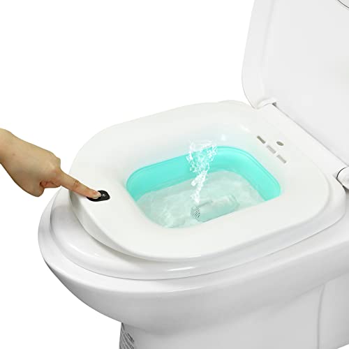 Electric Sitz Bath- Foldable Postpartum Care Basin,Sitz Bath Tub for Cleanse Vagina & Anal, Hemorrhoids and Perineum Treatment,Suitable for Women, Maternity, Elderly (Water Spray)