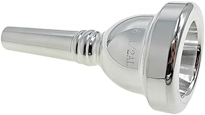 6 1/2AL Trombone Mouthpiece, Silver Plated Mouthpiece, Euphonium Mouthpiece with Superior Sound, Excellent for Baritone and Trombone Instrument Accessories