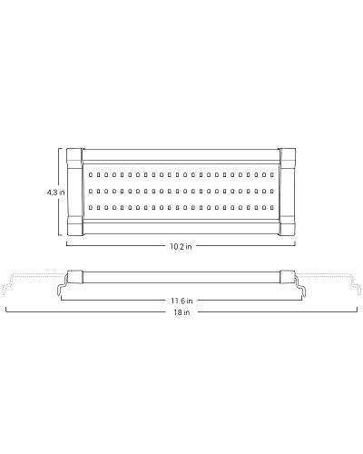 NICREW ClassicLED Gen 2 Aquarium Light, 11 Watts, Dimmable LED Fish Tank Light with 2-Channel Control, White and Blue LEDs, Size 12 to 18 Inch