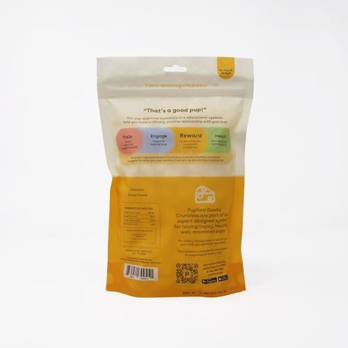 Pupford Cheese Crunchies, Premium Single-Ingredient Treat for Dogs & Puppies (Gouda, 4.25 oz)