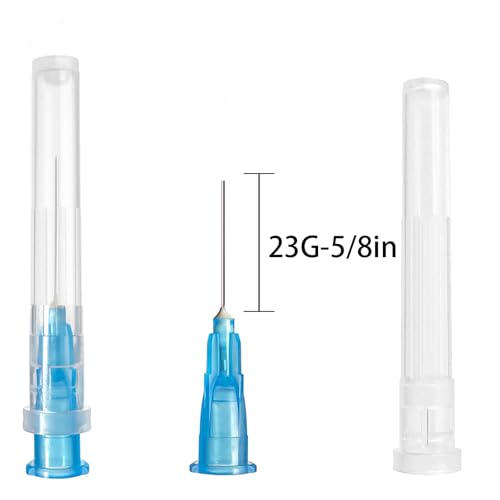 100PCS 23 Gauge 5/8 inch Lab Dispensing Accessories, Refilling Inks,Individually Packaged