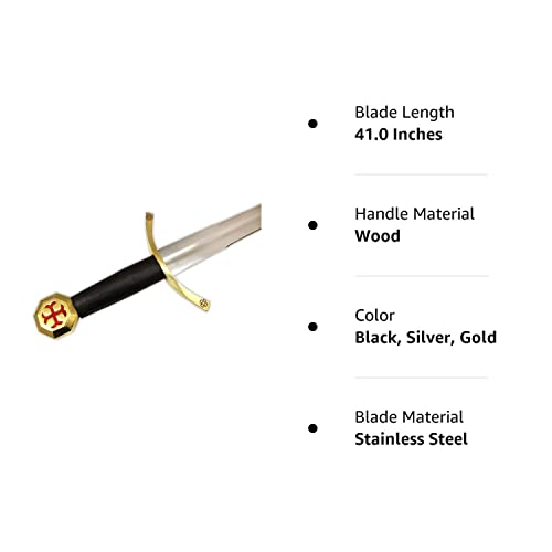 Medeival Warrior 12th Century Razor Sharp Knights Templar Medieval War Sword