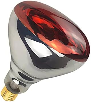 2 Pack 175W Heat Lamp Red Infrared Bulbs Glass Lamp Bulb for Food Service, Brooder Bulb, Chicks, Pet, Bathroom, Light Therapy Use E26 Base, Flood Light Heat Lamp Bulb.