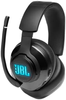 JBL Quantum 400 - USB over-ear gaming headset with game-chat balance dial, JBL QuantumSURROUND and DTS, Voice focus directional flip-up mic and memory foam ear cushions (Black)