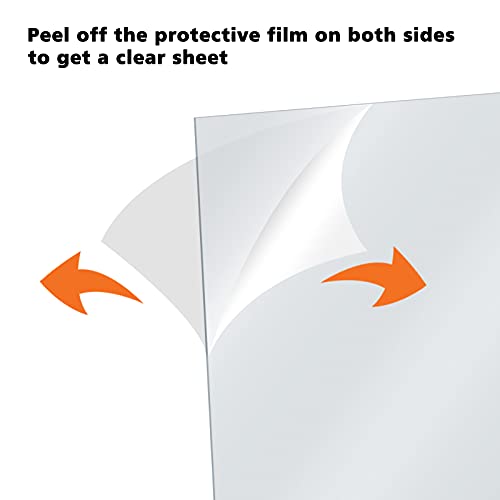 Egofine Plexiglass Sheets Acrylic Sheets 6 Pack of 24x36’’ 0.04 Thick Clear Plastic Cast Transparent Plexi Glass for Crafting Projects, Replacement Picture Frame Glass, DIY Display, Easy to Cut