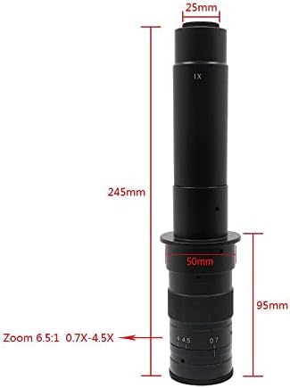 Microscope Accessories Kit for Adult Adjustable Magnification 300X 200X 180X 130X 120X Zoom C Mount Lens for HDMI VGA USB Industry Video Soldering Microscope Camera Accessory (Color : 130X)