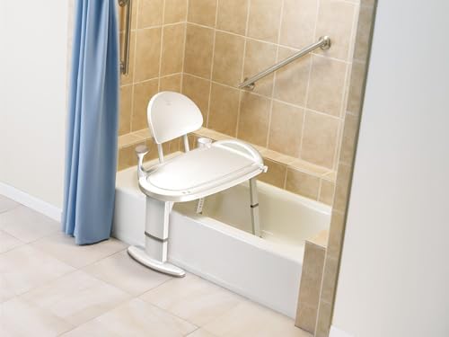 Moen Home Care Bath Safety Tub Transfer Bench, Shower Chair for Elderly and Disable with Adjustable Height, Handicap Accessories for Daily Living, DN7110
