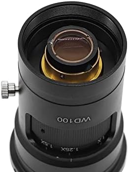 Microscope Accessories Kit for Adult Adjustable Magnification 300X 200X 180X 130X 120X Zoom C Mount Lens for HDMI VGA USB Industry Video Soldering Microscope Camera Accessory (Color : 130X)