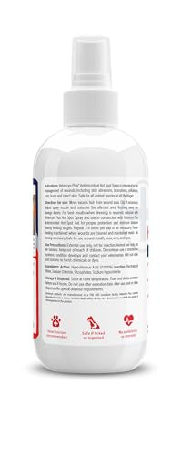 Vetericyn Plus Hot Spot Spray for Dogs Skin Sores and Irritations | Itch Relief for Dogs and Prevents Chewing and Licking at Skin, Safe for All Animals. 8 Ounces