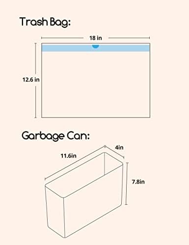 MeoWant Cat Litter Box Liners, Drawstring Receptacles Bags for MeoWant MW-SC01/MW-SC02/MW-LR01/MW-LB02 Cat Litter Box 20pcs