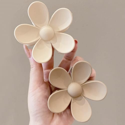 Flower Hair Clips 8PCS, Large Claw Clips for Women Girls Thick Thin Hair, Strong Hold Nonslip Big Dasiy Jaw Clamps Matte Hair Accessories 8 Colors