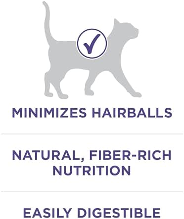 Purina ONE Natural Cat Food for Hairball Control, +PLUS Hairball Formula - 7 lb. Bag