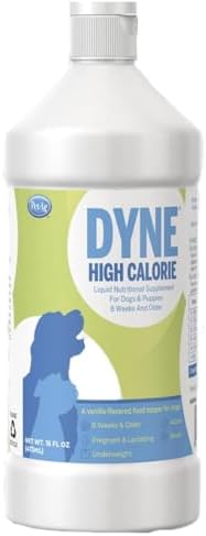 PetAg Dyne High Calorie Liquid Nutritional Supplement for Dogs & Puppies 8 Weeks and Older - 16 oz - Supports Performance and Endurance - Sweet Vanilla Flavor