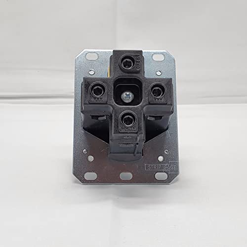 Bryant 9450FR Industrial Grade 50 Amp NEMA 14-50 Receptacle, Made in USA, Single Flush, 3 Pole 4 Wire Grounding 125/250V, Black