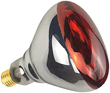 2 Pack 175W Heat Lamp Red Infrared Bulbs Glass Lamp Bulb for Food Service, Brooder Bulb, Chicks, Pet, Bathroom, Light Therapy Use E26 Base, Flood Light Heat Lamp Bulb.