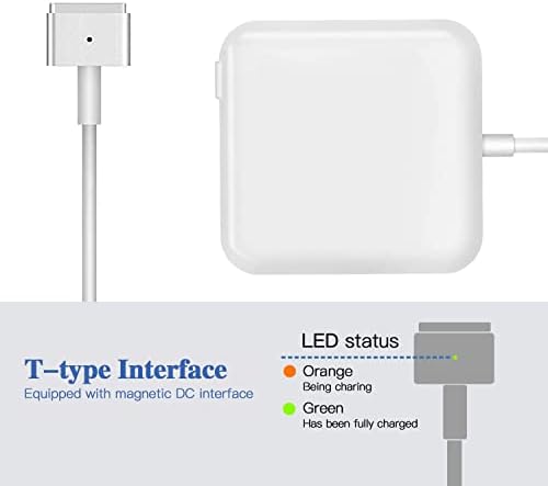 Mac Book Air Charger, Replacement 45W T-Tip AC Power Adapter for Charging Mac Book Air 11-inch and 13-inch