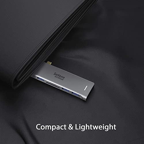 USB C Adapter for MacBook Pro/Air M1 M2 M3 2021 2020 2019 13" 15" 16", 6 in 1 USB-C Hub MacBook Pro Accessories with 3 USB 3.0 Ports,USB C to SD/TF Card Reader and 100W Thunderbolt 3 PD Port