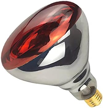 2 Pack 175W Heat Lamp Red Infrared Bulbs Glass Lamp Bulb for Food Service, Brooder Bulb, Chicks, Pet, Bathroom, Light Therapy Use E26 Base, Flood Light Heat Lamp Bulb.