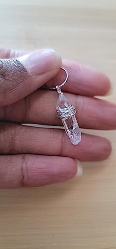 1 Quartz Crystal Loc Jewelry, Dreadlock Hair Beads, Stone Hair Rings, Natural Gemstones Adornment for Women Braids Hair Decoration Accessories (Silver Hair Ring)