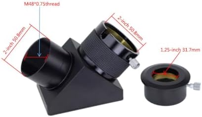 2" Zenith Diagonal Dielectric Mirror for Refractor Astronomical Telescope 99% Reflection Accessories 90 Degree
