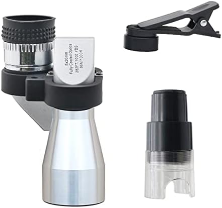 Microscope Accessories Kit - 8X Pocket Monocular Telescope & 30X Mini Metal Silver Microscope