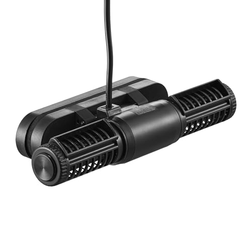 VEVOR Aquarium Wave Maker, 25W, 2380 GPH Adjustable Cross Flow Pump with Controller, Magnetic DC 24V Aquarium Powerhead, Strong Magnetic Base, 360° Rotating Wavemaker, for Saltwater Marine Freshwater