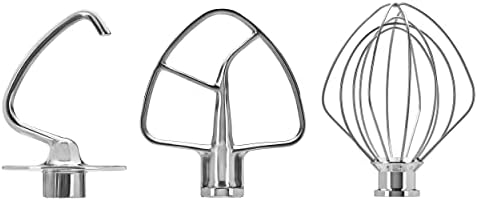 KitchenAid Stainless Steel Mixer Accessories Bundle with Pastry Beater