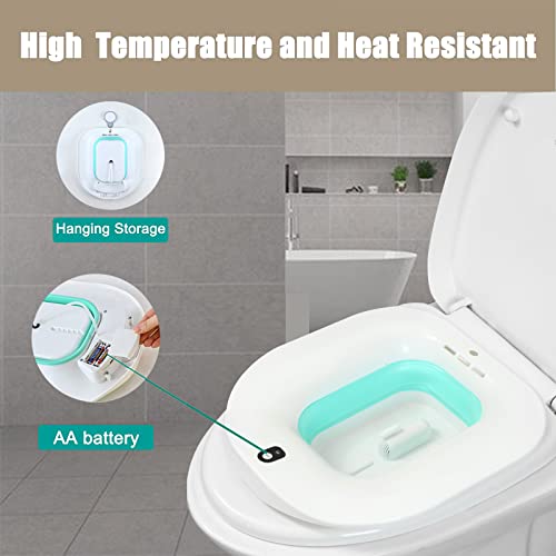 Electric Sitz Bath- Foldable Postpartum Care Basin,Sitz Bath Tub for Cleanse Vagina & Anal, Hemorrhoids and Perineum Treatment,Suitable for Women, Maternity, Elderly (Water Spray)