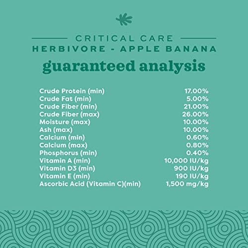Oxbow Animal Health Critical Care, Herbivore, Apple-Banana Flavor, 454 Gram Bag