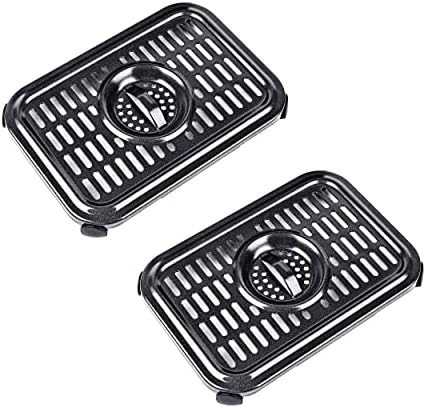 Air Fryer Crisper Plate for Ninja Foodi DZ201,2 Pcs Replacement Grill Pan for Ninja DZ100,Air Fryer Replacement Parts and Accessories
